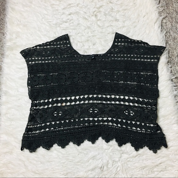 Lane Bryant Bohemian Crochet Olive Green Size 14 - Picture 8 of 13